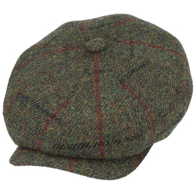 Tarbert Harris Tweed Newsboy Cap – Green
