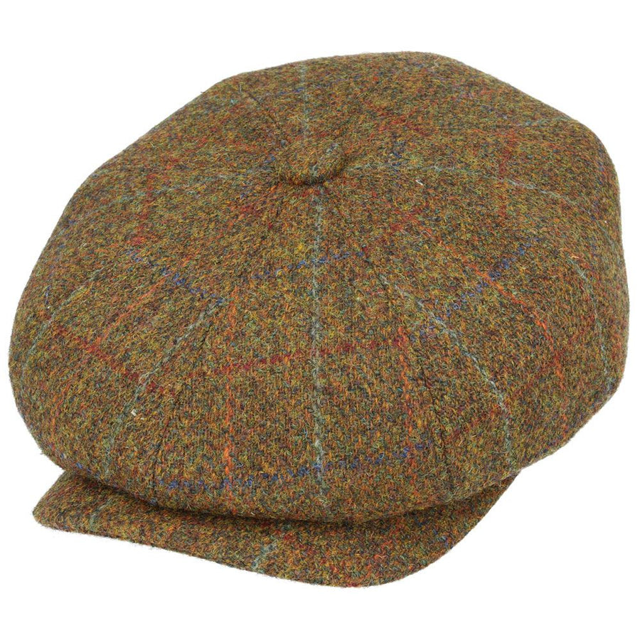 Barra Harris Tweed Newsboy Cap – Green