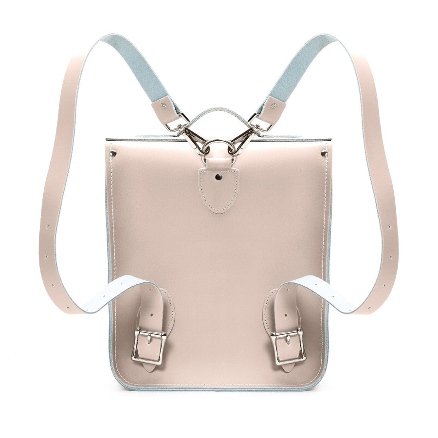 Handmade Leather City Backpack - Iced Coffee