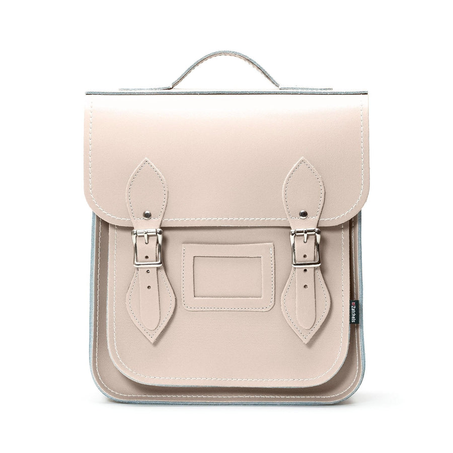 Handmade Leather City Backpack - Iced Coffee
