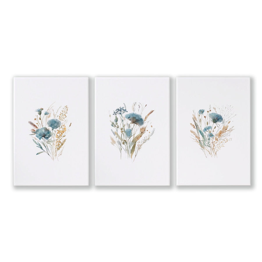 Large Picture For Bedroom | Set of 3 Botanical Art Prints