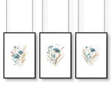 Large Picture For Bedroom | Set of 3 Botanical Art Prints