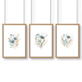 Large Picture For Bedroom | Set of 3 Botanical Art Prints