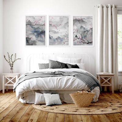 Large Print For Wall | Set of 3 Chinoiserie Wall art Prints