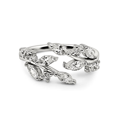 Adjustable Leaf Ring in Sterling Silver