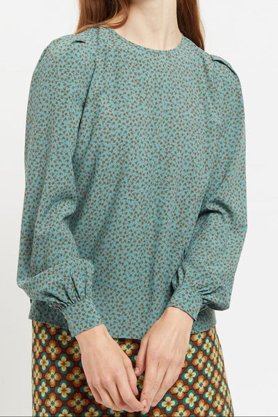 Lima Posy Patchwork Print Long Sleeve Blouse