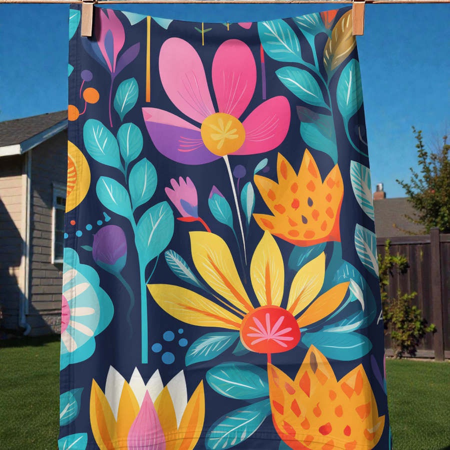 Bright Flower Tea Towels