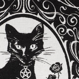 Black Cat Occult Rug Woven Cotton Gothic Home Decor – Alchemy Gothic Paracelsus RUG7