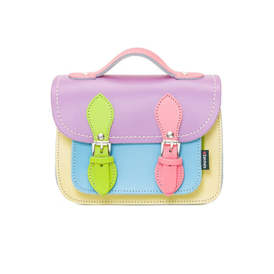 Handmade Leather Micro Satchel - Pastel Kaleidoscope