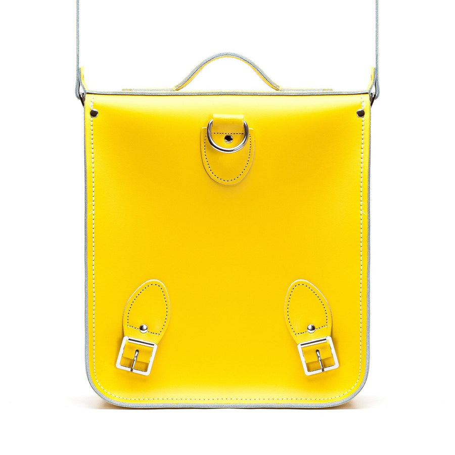 Handmade Leather City Backpack - Pastel Daffodil Yellow