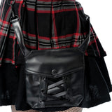 Poizen Industries Phantom Highlander Skirt Black Tartan