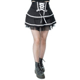 Poizen Industries Phantom Waltz Skirt Black/White