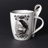 Alchemy Gothic Poe’s Raven Mug & Spoon Set