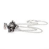 Skull Necklace Teapot Crystal Gothic Alchemy