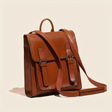 EuropeanAmerican Style Leather Backpack Chic Versatile Oil Wax Cowhide