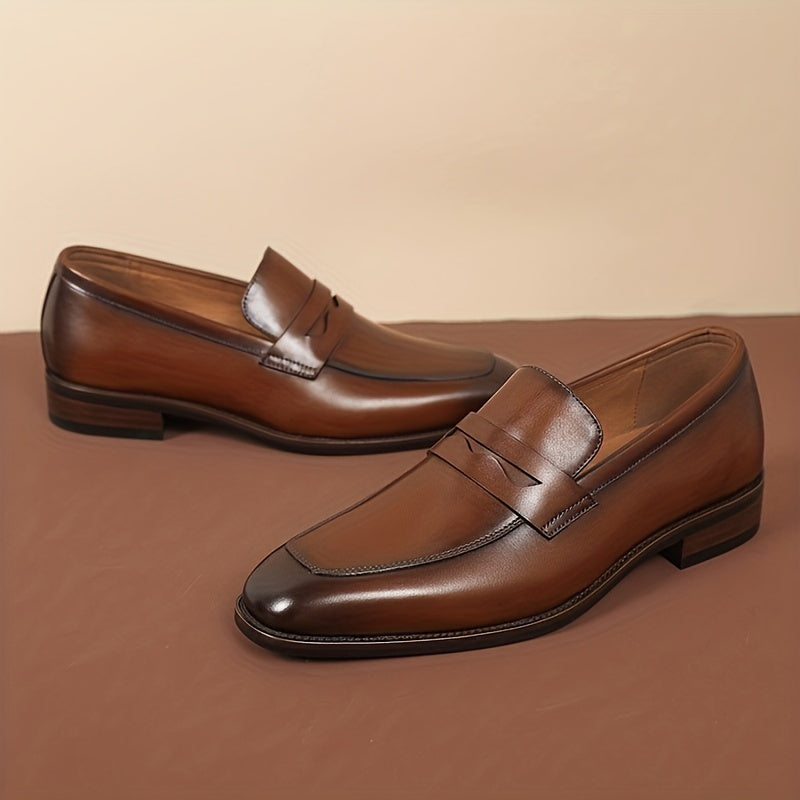 New Handmade Mens Shoes Business Casual SlipOn Loafers TopGrain Cowhide Classic Fashion Versatile Design
