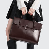 Elegant Genuine Leather Laptop Briefcase Handbag