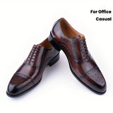 MenS Oxford Shoes Made of Top Layer Cowhide in Black And Brown Suitable for Business And Casual Wear