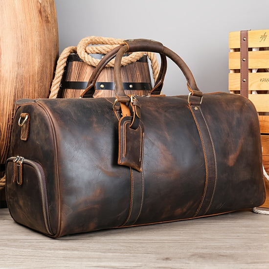 Genuine Leather Tote Travel Business Gym Essential