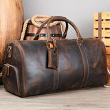 Genuine Leather Tote Travel Business Gym Essential