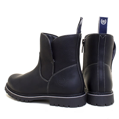 Quebec Waterproof Zip Up Ankle Boots - Black