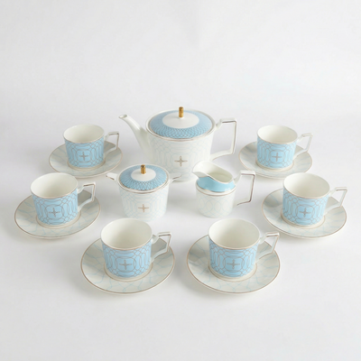 The Regent Blue Tea Set