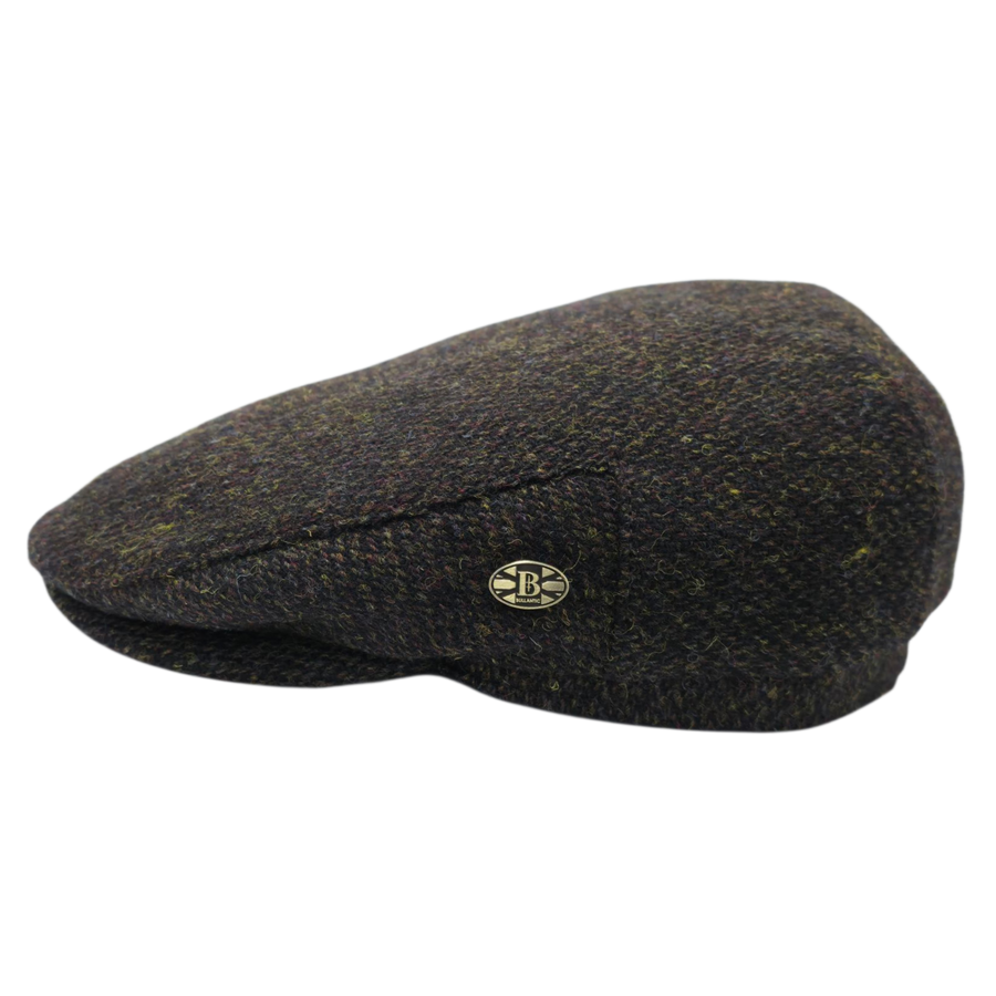 Uig Harris Tweed Flat Cap – Green