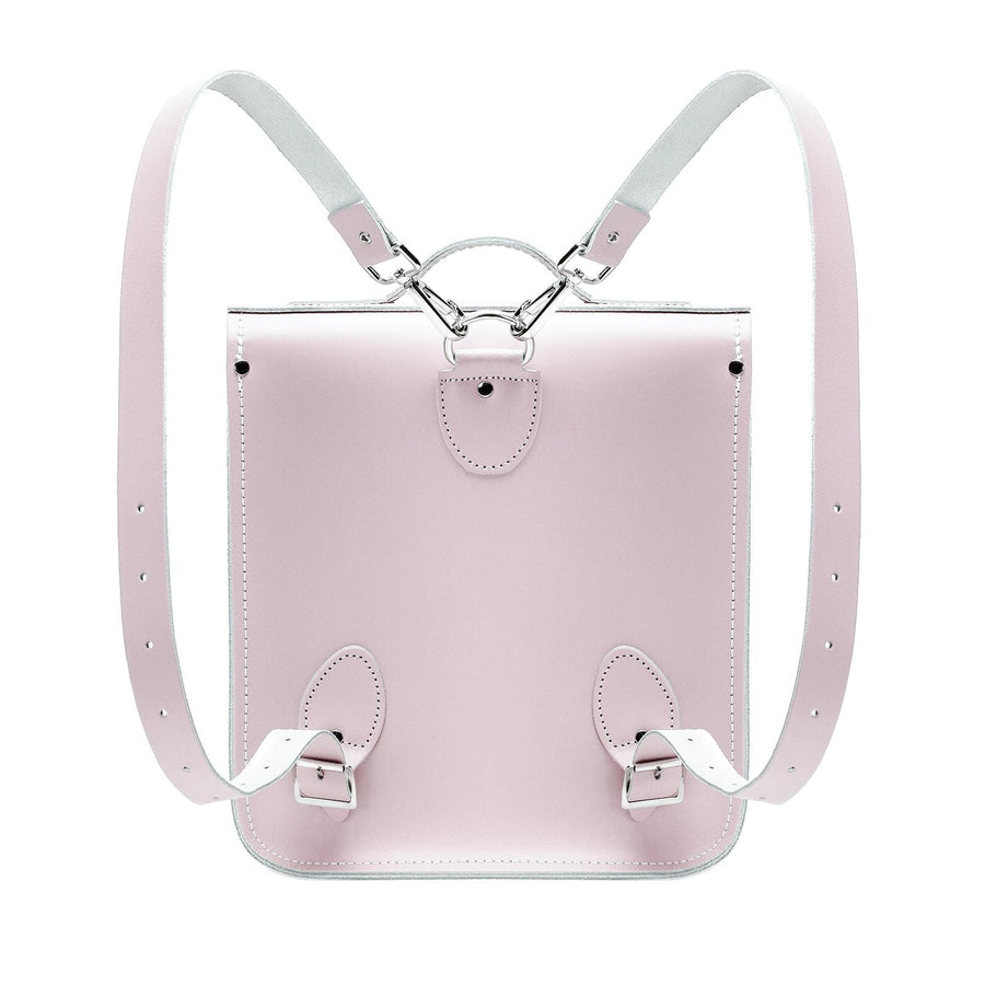 Handmade Leather City Backpack - Rose Quartz