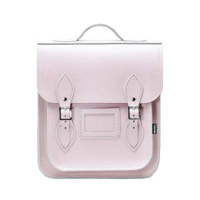 Handmade Leather City Backpack - Rose Quartz