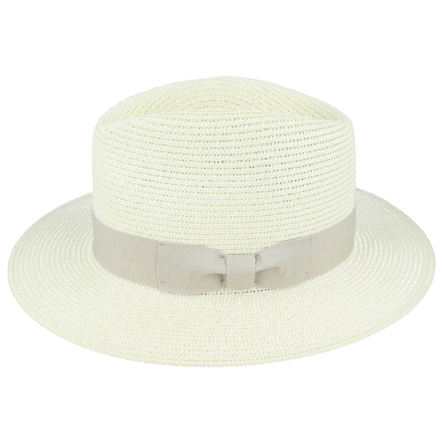 Straw Fedora Hat With Band