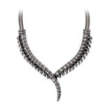 Spine Necklace Gothic Pewter Statement Collar Alchemy