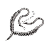 Spine Necklace Gothic Pewter Statement Collar Alchemy