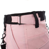 Gothic Mini Skirt Black Pink Strap Detail Chemical Black