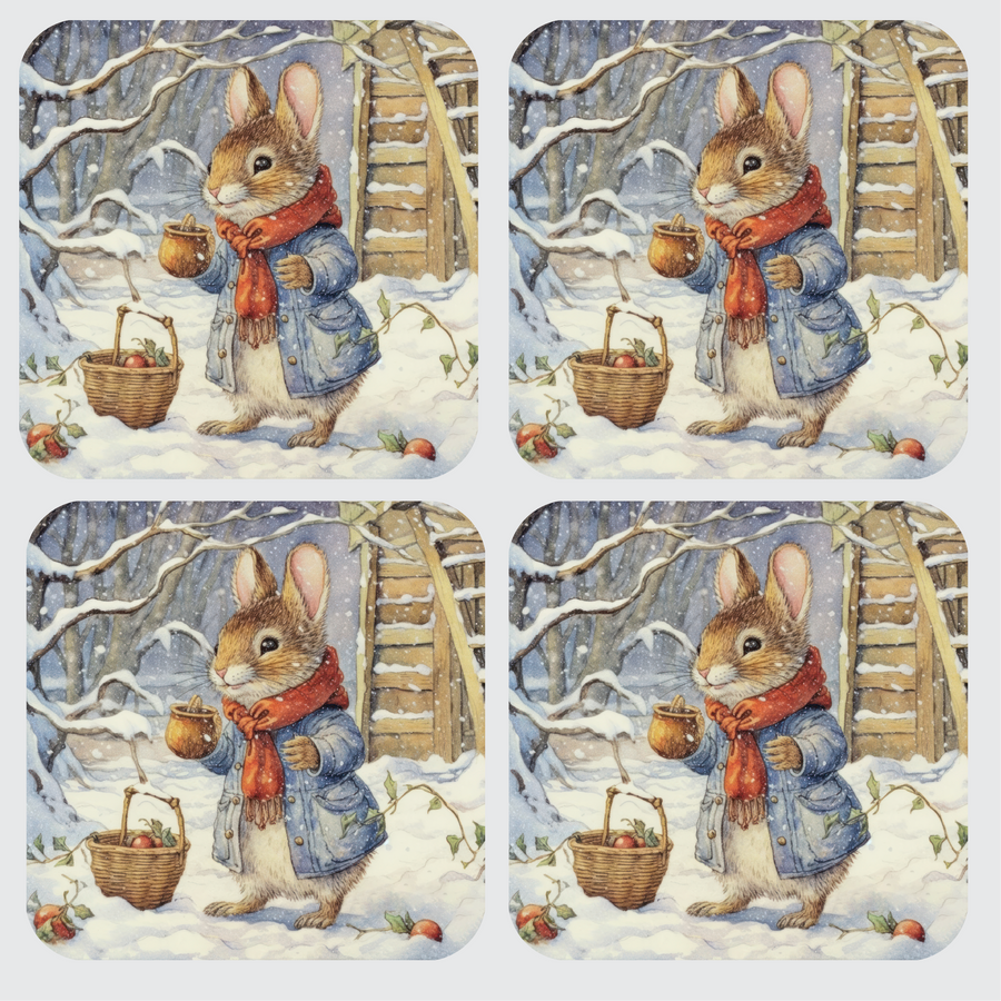 Victorian Squirrel Set of 4 Table Mats