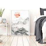 Wall Art Paint | Set of 2 Asian Inspired Wall art Prints