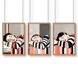 Wall Hanging For Bedroom decor| Set of 3 Women Art Prints