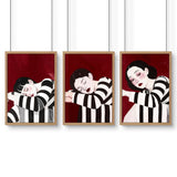 Wall Hangings For Bedroom | Set of 3 Women Art Prints