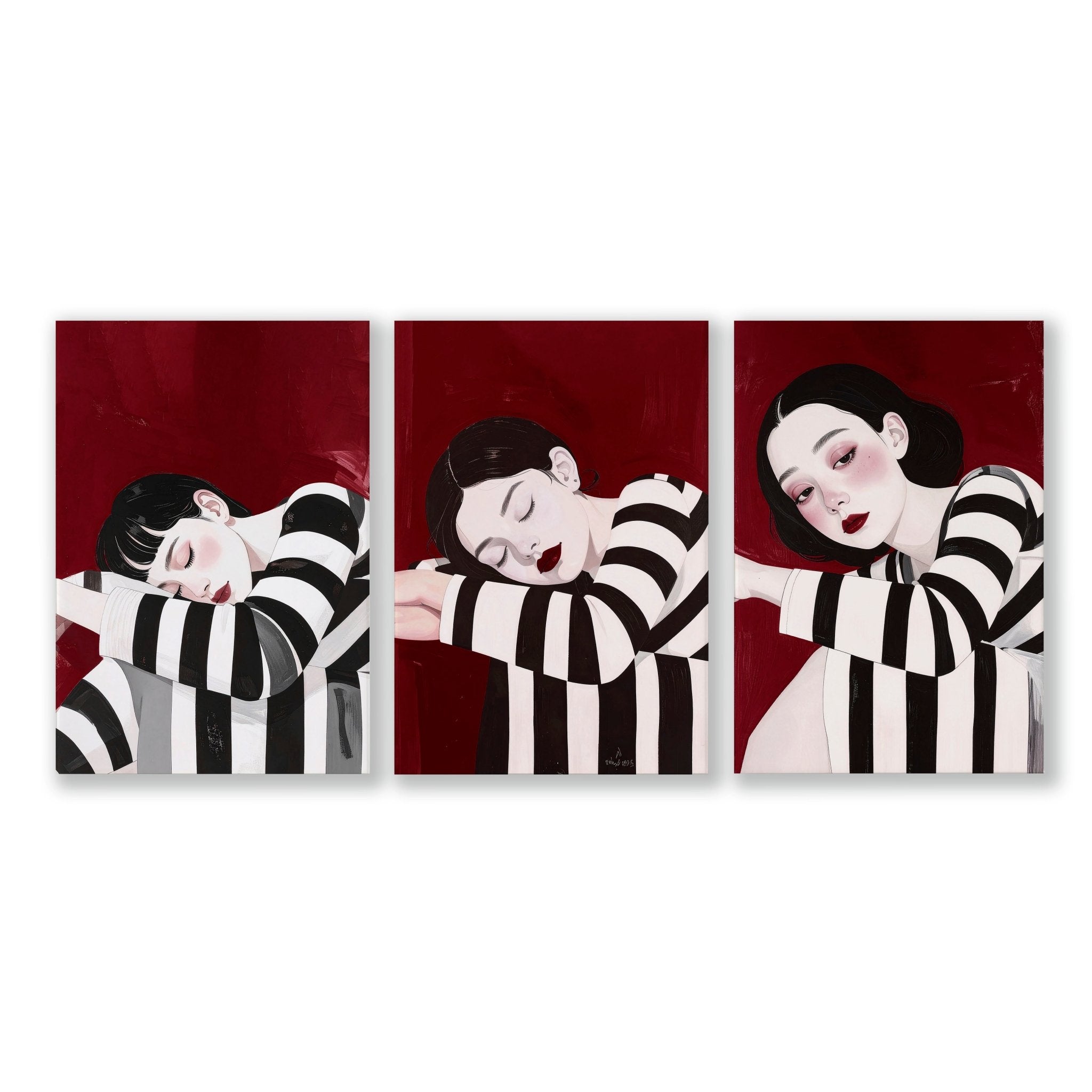 Wall Hangings For Bedroom | Set of 3 Women Art Prints