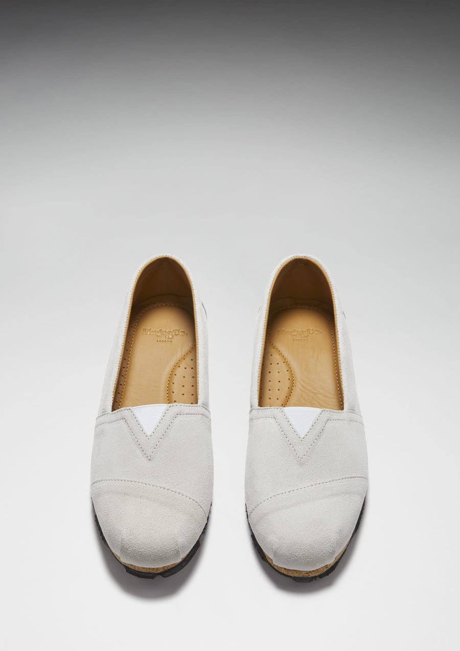 Women's Chukka Espadrilles, white suede