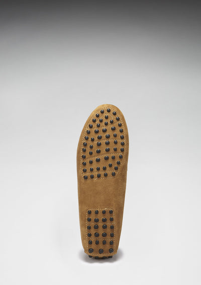 Women's Tasselled Driving Loafers, tobacco suede