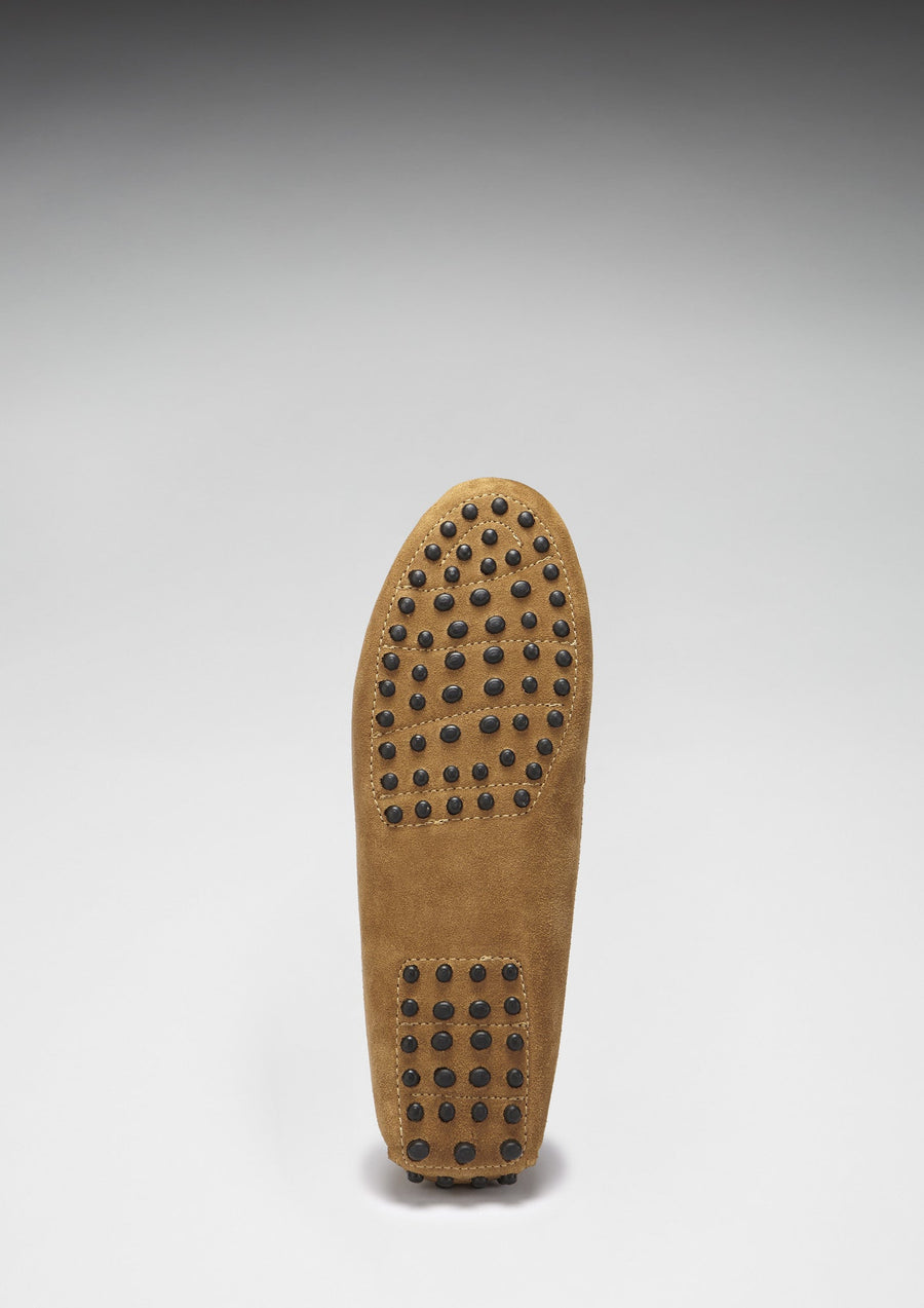 Women's Tasselled Driving Loafers, tobacco suede